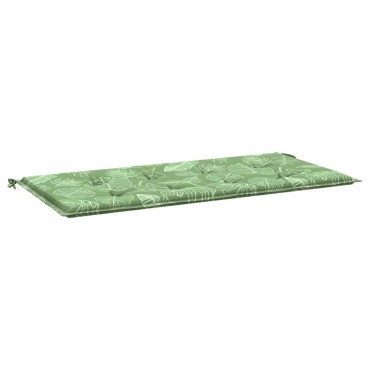 vidaXL Μαξιλάρι Πάγκου Κήπου Σχέδιο Φύλλων 100x50x4cm Ύφασμα Oxford