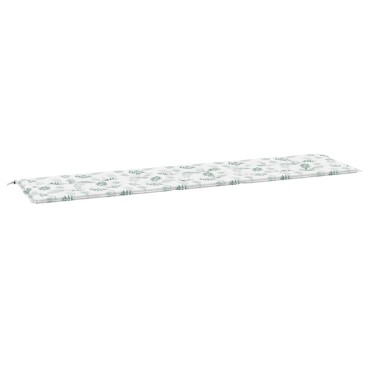 vidaXL Μαξιλάρι Πάγκου Κήπου Σχέδιο Φύλλων 200x50x4cm Υφασμάτινο