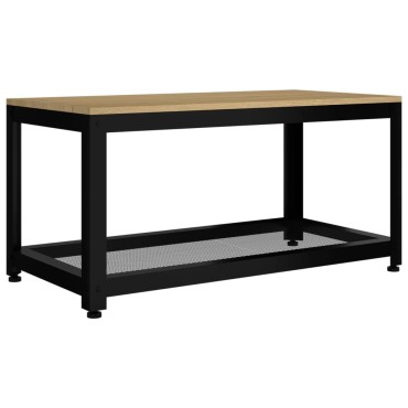 vidaXL Τραπεζάκι Σαλονιού Αν. Καφέ/Μαύρο 90x45x45cm από MDF/Σίδερο 1 τεμ.