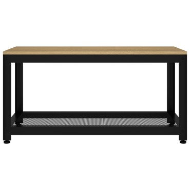 vidaXL Τραπεζάκι Σαλονιού Αν. Καφέ/Μαύρο 90x45x45cm από MDF/Σίδερο 1 τεμ.