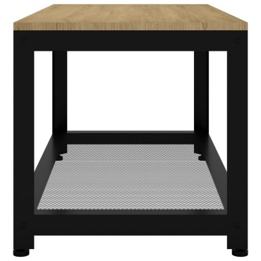 vidaXL Τραπεζάκι Σαλονιού Αν. Καφέ/Μαύρο 90x45x45cm από MDF/Σίδερο 1 τεμ.