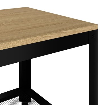 vidaXL Τραπεζάκι Σαλονιού Αν. Καφέ/Μαύρο 90x45x45cm από MDF/Σίδερο 1 τεμ.