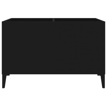 vidaXL Δισκοθήκη Μαύρη 74,5x38x48cm από Επεξεργασμένο Ξύλο