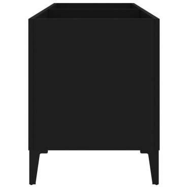 vidaXL Δισκοθήκη Μαύρη 74,5x38x48cm από Επεξεργασμένο Ξύλο