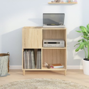vidaXL Δισκοθήκη Sonoma Δρυς 84,5x38x89cm από Επεξεργασμένο Ξύλο 1 τεμ.