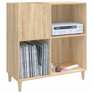 vidaXL Δισκοθήκη Sonoma Δρυς 84,5x38x89cm από Επεξεργασμένο Ξύλο 1 τεμ.