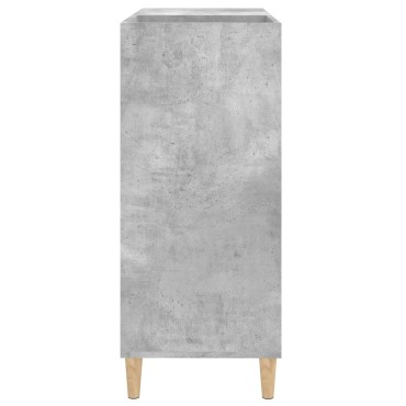 vidaXL Δισκοθήκη Γκρι Σκυροδέματος 84,5x38x89cm από Επεξεργ. Ξύλο 1 τεμ.