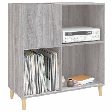 vidaXL Δισκοθήκη Γκρι Sonoma 84,5x38x89cm από Επεξεργασμένο Ξύλο 1 τεμ.