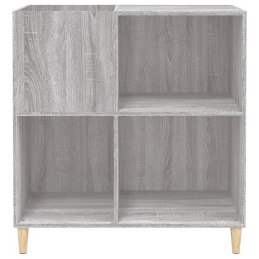 vidaXL Δισκοθήκη Γκρι Sonoma 84,5x38x89cm από Επεξεργασμένο Ξύλο 1 τεμ.