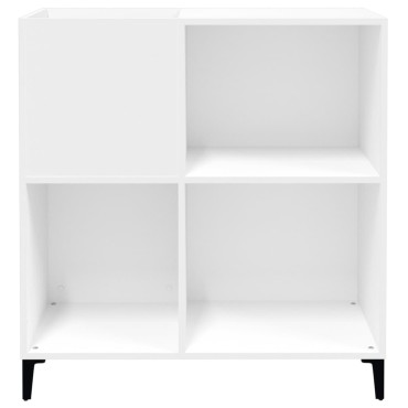 vidaXL Δισκοθήκη Λευκή 84,5x38x89cm από Επεξεργασμένο Ξύλο 1 τεμ.