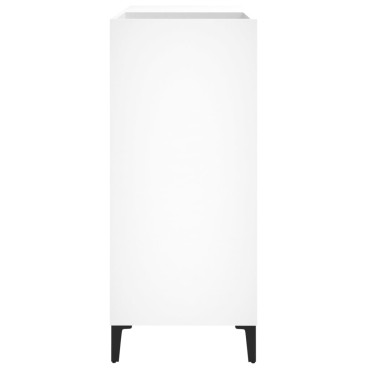 vidaXL Δισκοθήκη Λευκή 84,5x38x89cm από Επεξεργασμένο Ξύλο 1 τεμ.
