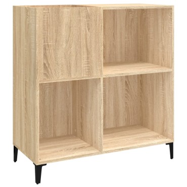 vidaXL Δισκοθήκη Sonoma Δρυς 84,5x38x89cm από Επεξεργασμένο Ξύλο 1 τεμ.
