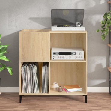 vidaXL Δισκοθήκη Sonoma Δρυς 84,5x38x89cm από Επεξεργασμένο Ξύλο 1 τεμ.