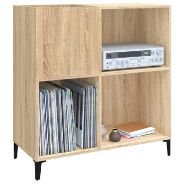 vidaXL Δισκοθήκη Sonoma Δρυς 84,5x38x89cm από Επεξεργασμένο Ξύλο 1 τεμ.