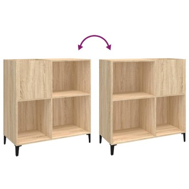 vidaXL Δισκοθήκη Sonoma Δρυς 84,5x38x89cm από Επεξεργασμένο Ξύλο 1 τεμ.