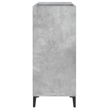 vidaXL Δισκοθήκη Γκρι Σκυροδέματος 84,5x38x89cm από Επεξεργ. Ξύλο 1 τεμ.