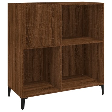 vidaXL Δισκοθήκη Καφέ Δρυς 84,5x38x89cm από Επεξεργασμένο Ξύλο 1 τεμ.