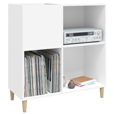 vidaXL Έπιπλο Δίσκων Λευκό 84,5x38x89cm από Επεξεργασμένο Ξύλο 1 τεμ.