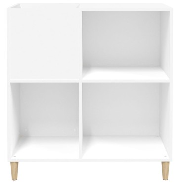 vidaXL Έπιπλο Δίσκων Λευκό 84,5x38x89cm από Επεξεργασμένο Ξύλο 1 τεμ.