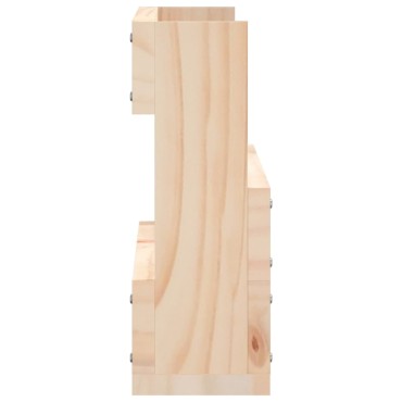 vidaXL Παπουτσοθήκες Επιτοίχιες 2 τεμ. 59x9x23cm Μασίφ Ξύλο Πεύκου