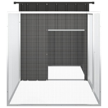 vidaXL Κλουβί Κουνελιών Ανθρακί 200x91x100 εκ. από Γαλβανισμένο Χάλυβα