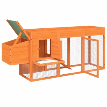 vidaXL Κοτέτσι Καφέ 204 x 50 x 84 εκ. από Μασίφ Ξύλο Πεύκου