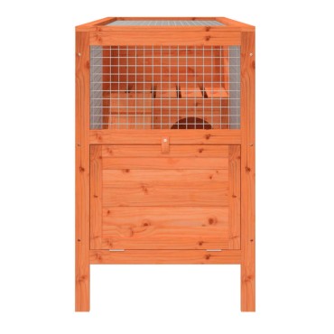 vidaXL Κλουβί Κουνελιών Καφέ 103 x 44 x 69,5 εκ. Μασίφ Ξύλο Πεύκου