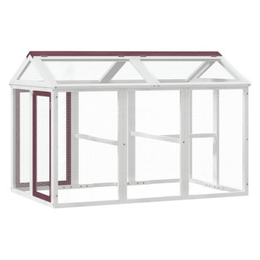 vidaXL Κουτί Περίφραξης Μόκα 141 x 94 x 104 εκ. από Μασίφ Ξύλο Πεύκου