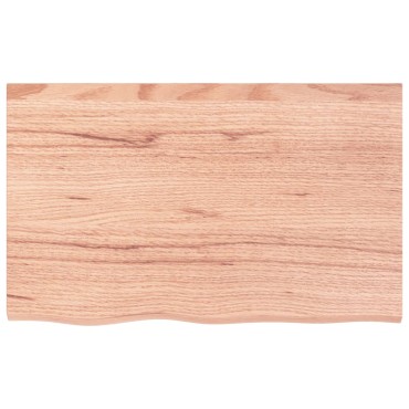 vidaXL Ράφι Τοίχου Ανοιχτό Καφέ 80x50x(2-6)cm Επεξ. Μασίφ Ξύλο Δρυός 1 τεμ.