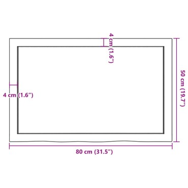 vidaXL Ράφι Τοίχου Ανοιχτό Καφέ 80x50x(2-6)cm Επεξ. Μασίφ Ξύλο Δρυός 1 τεμ.