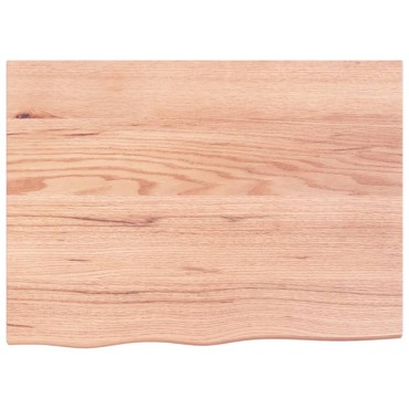 vidaXL Ράφι Τοίχου Ανοιχτό Καφέ 80x60x2cm Επεξεργ. Μασίφ Ξύλο Δρυός 1 τεμ.