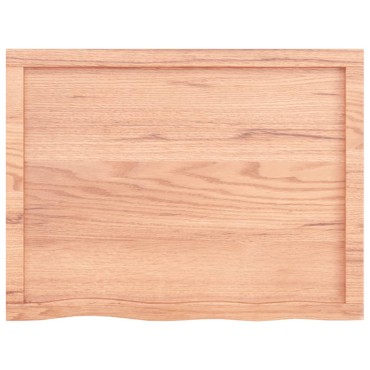 vidaXL Ράφι Τοίχου Ανοιχτό Καφέ 80x60x(2-4)cm Επεξ. Μασίφ Ξύλο Δρυός 1 τεμ.