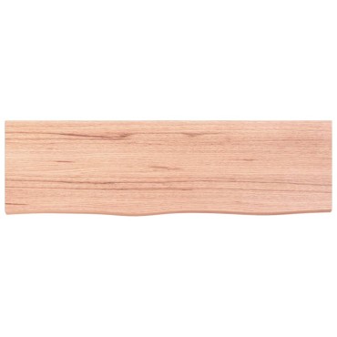 vidaXL Ράφι Τοίχου Ανοιχτό Καφέ 100x30x(2-4)cm Επεξ. Μασίφ Ξύλο Δρυός 1 τεμ.