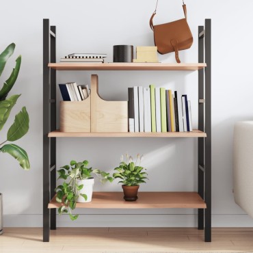 vidaXL Ράφι Τοίχου Ανοιχτό Καφέ 100x60x2cm Επεξεργ. Μασίφ Ξύλο Δρυός 1 τεμ.