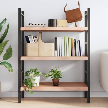 vidaXL Ράφι Τοίχου Ανοιχτό Καφέ 100x60x(2-6)cm Επεξ. Μασίφ Ξύλο Δρυός 1 τεμ.