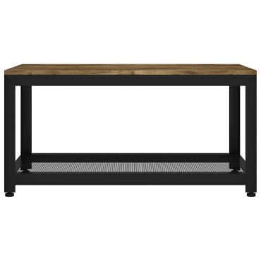 vidaXL Τραπεζάκι Σαλονιού Σκ. Καφέ/Μαύρο 90x45x45cm από MDF/Σίδερο 1 τεμ.