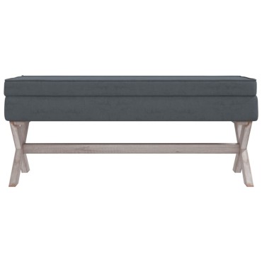 vidaXL Σκαμπό Αποθήκευσης Σκούρο Γκρι 110x45x49cm Βελούδινο 1 τεμ.