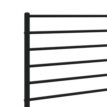 vidaXL Κεφαλάρι Μαύρο Μεταλλικό 112x3x90cm 1 τεμ.