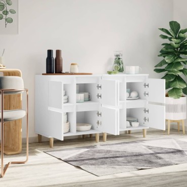 vidaXL Ντουλάπια 2 τεμ. Λευκά 60x35x70cm από Επεξεργασμένο Ξύλο
