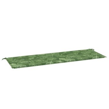 vidaXL Μαξιλάρι Πάγκου Κήπου Σχέδιο Φύλλων 150x50x4cm Ύφασμα Oxford