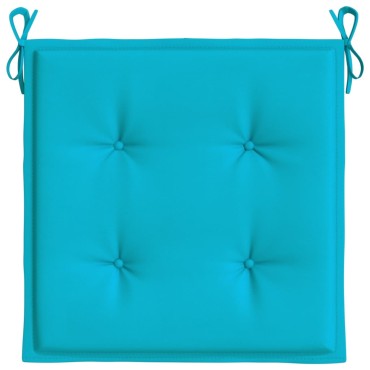 vidaXL Μαξιλάρια Καρέκλας 2 τεμ. Τιρκουάζ 40x40x4cm Υφασμάτινα