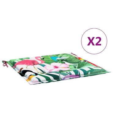vidaXL Μαξιλάρια Καρέκλας 2 τεμ. Πολύχρωμα 50x50x4cm Υφασμάτινα