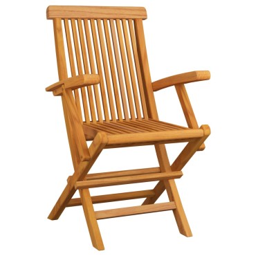vidaXL Καρέκλες Κήπου 4 τεμ. από Μασίφ Ξύλο Teak με Taupe Μαξιλάρια 55x60x89cm