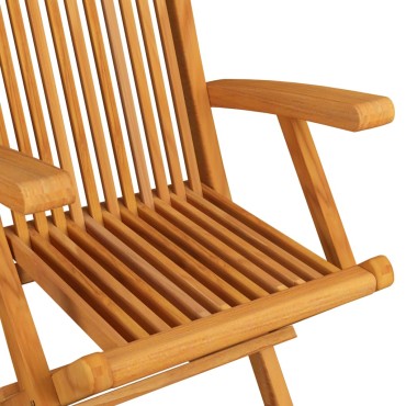 vidaXL Καρέκλες Κήπου 4 τεμ. από Μασίφ Ξύλο Teak με Taupe Μαξιλάρια 55x60x89cm