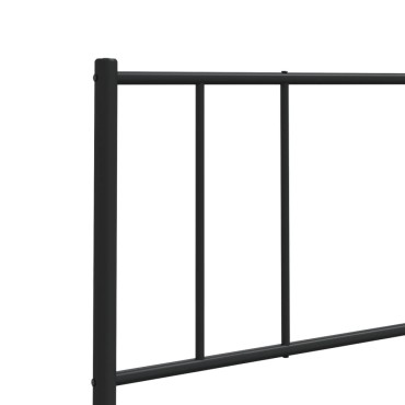 vidaXL Κεφαλάρι Μαύρο Μεταλλικό 80x3x90cm 1 τεμ.