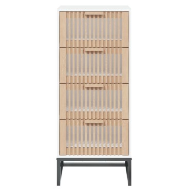 vidaXL Συρταριέρα Λευκή 40x30x95cm από Επεξεργασμένο Ξύλο 1 τεμ.