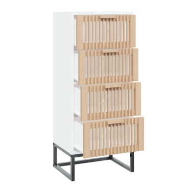 vidaXL Συρταριέρα Λευκή 40x30x95cm από Επεξεργασμένο Ξύλο 1 τεμ.