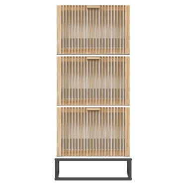 vidaXL Παπουτσοθήκη Λευκή 52x25x120cm από Επεξεργασμένο Ξύλο
