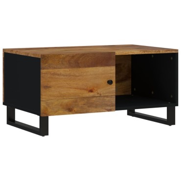 vidaXL Τραπεζάκι Σαλονιού 80x50x40cm Μασίφ Ξύλο Μάνγκο & Επεξ. Ξύλο 1 τεμ.
