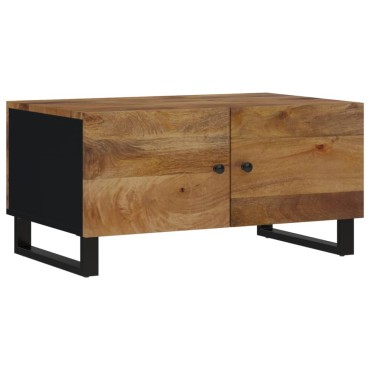 vidaXL Τραπεζάκι Σαλονιού 80x50x40cm Μασίφ Ξύλο Μάνγκο & Επεξ. Ξύλο 1 τεμ.